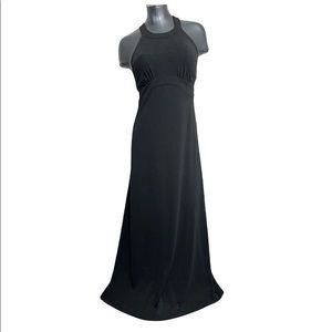 PrAna Black Sleeveless Maxi Dress Built In Bra Womens Summer Long Racerback